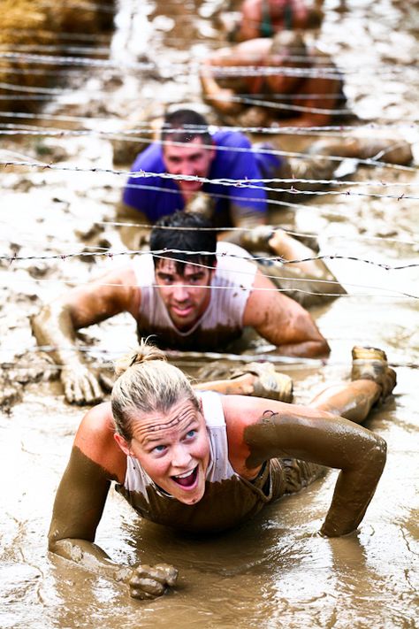 Lady's got game  TOUGH MUDDER. I WANT TO DO THIS SO BAD!!! Backyard Field, Mud Wrestling, Spartan Women, The Artist's Way, Team Building Games, Mud Run, Tough Mudder, Race Training, Camping Aesthetic