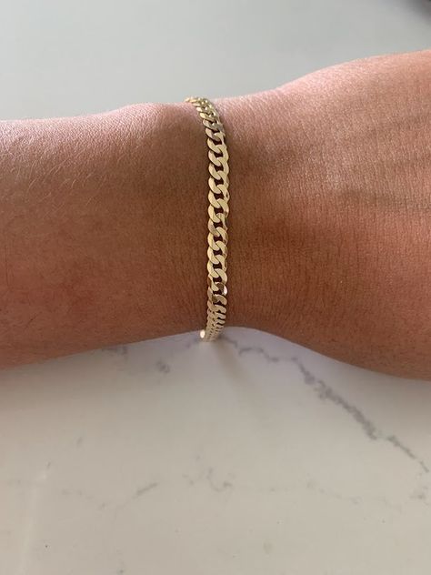 This 14K Yellow Gold Cuban Link Bracelet boasts an impressive 4.8MM width and 8" length. Crafted from 14K gold and featuring a lobster clasp, this luxurious piece is ideal for both men and women. Show off your style with this solid and real gold bracelet. ------------------------------------------- ------------------------------------------------- Great bracelet for everyday wear. It is 14K solid Gold. The 14K Gold Bracelet makes a great gift for any loved one Birthday present. Get yours today. Gold Bracelets For Men, Gold Cuban Link Bracelet, Silver Evil Eye Bracelet, Real Gold Bracelet, Bracelet Measurements, Mens Glasses Fashion, Cuban Link Bracelet, Cuban Bracelet, Womens Jeggings