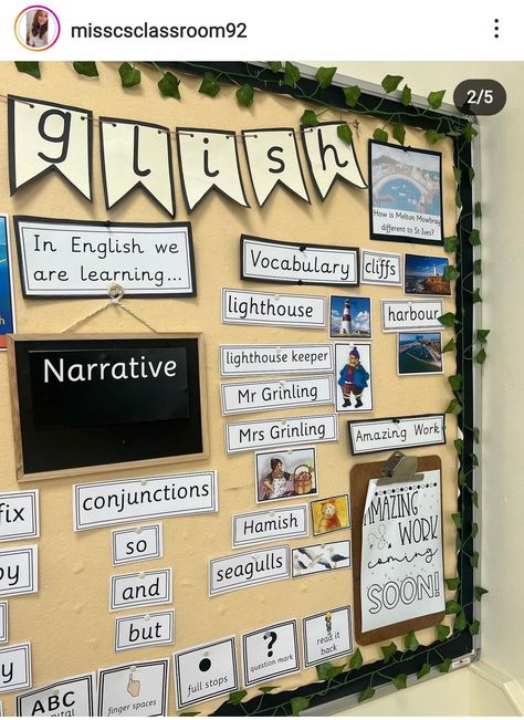 Lks2 Classroom, Cork Board Picture Collage, English Working Wall, Literacy Working Wall, Primary Classroom Displays, Writing Display, English Display, Classroom Wall Displays, Maths Working Wall