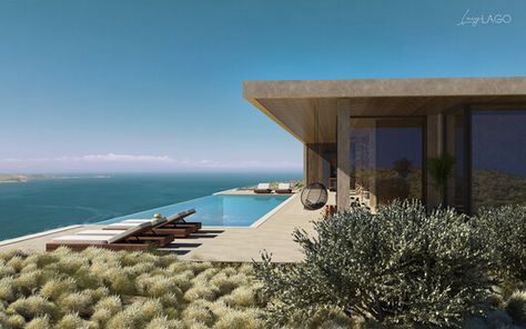 Cliff Villa, House In Bali, Zakynthos Greece, Cliff House, Spanish Architecture, Floating House, Construction Cost, Cabin Homes, Maine House