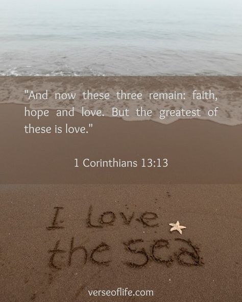 ❤️✨ In a world filled with noise, 1 Corinthians 13:13 reminds us that faith, hope, and love endure. But the greatest of these is love. Let’s embrace this divine gift and share it generously. Love transforms us and those around us! #Love #Faith #Hope #1Corinthians #BibleVerses Faith Hope And Love, 1 Corinthians 13, Bible Love, Faith Love, Faith In Love, Faith Hope Love, Hope Love, Faith Hope, In A World