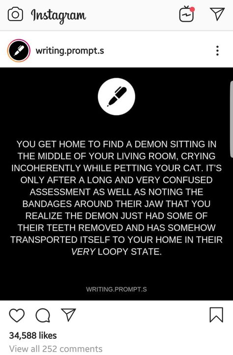 Writing prompt Wolf Writing Prompts, Writing Prompts Demons, Demon Prompts Writing, Writing Prompts Gods, Demon Story Prompts, Hypnosis Writing Prompts, Horror Story Ideas Writing Prompts, Siren Writing Prompt, Demon Writing