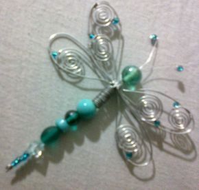 Dragon Fly Craft, Beaded Dragonfly, Wire Ornaments, Wire Art Sculpture, Dragonfly Jewelry, Dragon Fly, Diy Wire Jewelry, Jewelry Wire, Wire Weaving