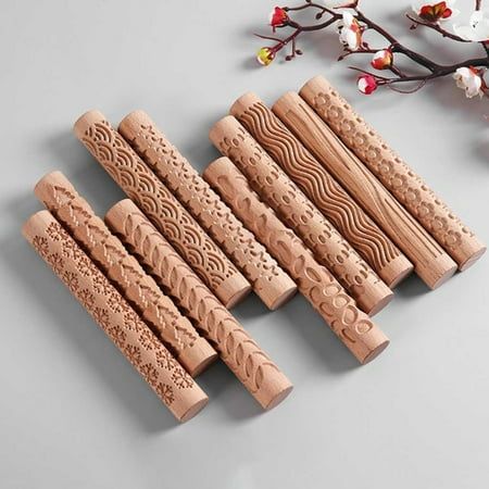 Description: Leaves, star, snowflake and various exquisite pattern embossed rolling pin as a practical and convenient baking tools can offer you a great aid in making various delicious food. Compared to other plastic or metal rolling pin, this eco-friendly and food grade wooden rolling pin would not contain harmful material, allowing you to make delicious food with peace of minds. It is made of high-quality wood material. The length of this product is 15cm and width is 2cm. This product is suitable for home, household, dorm, kitchen, etc. Item Name: Rolling Pin Material: Wood Features: Eco-friendly, Food Grade, Lightweight Size Details: Size: 15cm x 2cm/5.91" x 0.79" (Approx.) Notes: Due to the light and screen setting difference, the item's color may be slightly different from the picture Embossed Rolling Pin Care, Wood Lathe Rolling Pins, Stamped Rolling Pins, Carved Rolling Pins, Patterned Rolling Pin, Playdough Tools, French Rolling Pin, Wooden Kitchenware, Embossed Rolling Pin