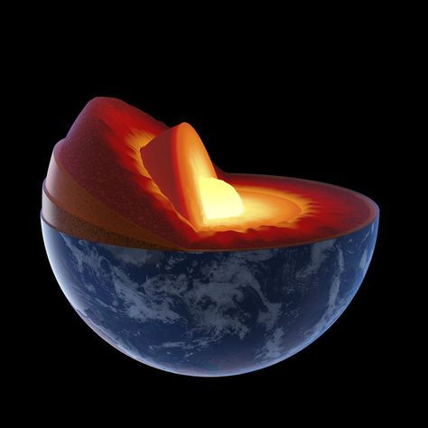 Scientists Have Discovered A 'Missing Element' Hidden Inside Earth's Core | The Huffington Post Earth Facts For Kids, Earth Gif, Earth's Mantle, Hollow Earth, Earth's Core, Richard Feynman, Theory Of Relativity, Earth Surface, Facts For Kids