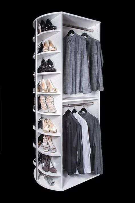 Lazy Lee Rotating Shoe Rack Standard Closet Organization, Shoe Organization Small Space, Shoe Shelf In Closet, Adjustable Closet System, Shoe Organization Diy, Rotating Shoe Rack, Vertical Shoe Rack, Rack Closet, Custom Closet Organization