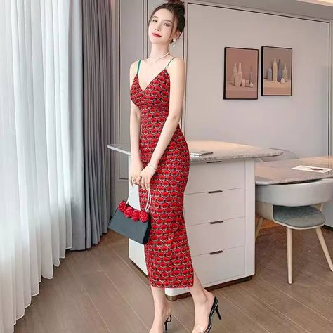 🛒 Go to lamaese.com and search for GCIT#396 Graduation Party Dresses, Long Skirt Fashion, European Dress, Evening Dress Fashion, Suspender Dress, Hollow Design, Floral Mini Dress, Types Of Skirts, Flowing Maxi Dress