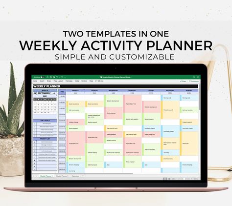 Excited to share this item from my #etsy shop: Excel Planner Template, Weekly Planner Excel, Weekly To Do Planner, Weekly Planner Template, Weekly Schedule Editable, Excel Spreadsheet Excel Weekly Planner, Weekly Planner Excel, Excel Schedule, Weekly Schedule Template Excel, Excel Planner, Monthly Planner 2022, To Do List Schedule, Spreadsheet Design, Daily Routine Planner