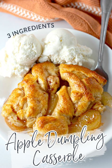 Hot Apple Dumplings, Crescent Roll Apple, Dumpling Casserole, Gluten Free Apple Recipes, Crescent Roll Apple Dumplings, Crescent Roll Recipes Dinner, Easy Apple Dumplings, Apple Dumpling, Apple Recipes Healthy