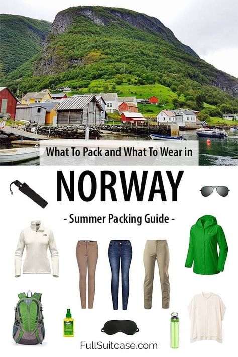 What to wear in Norway in summer - complete packing guide #norway #packingguide #packing #scandinavia #nordics #packinglist Norway In Summer, Norway Summer, Summer Bathroom, Passport Picture, Norway Vacation, Norway Cruise, Picture Tips, Norway Fjords, Passport Pictures