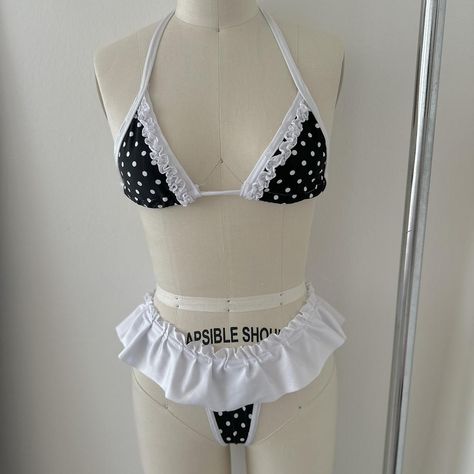 Polka Dot frilly swimsuit set 🌺

♡ gorgeous gyaru... - Depop Frilly Swimsuit, Y2k Coconut Girl, Dollete Aesthetic, Aesthetic Doll, Coquette Princess, Coconut Girl, Swimsuit Set, Dream Clothes, Japanese Fashion