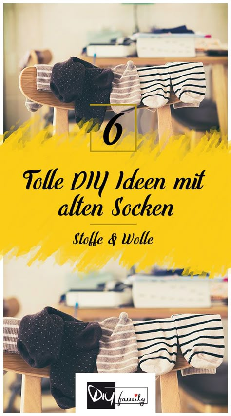 Alte Socken einfach wegschmeißen, nein, das muss doch nicht sein! Mit unseren 6 tollen Upcycling-Ideen könnt ihr sie jetzt nämlich wiederverwerten! Diy Kids Furniture, Diy Socks, Best Coffee Maker, Diy Projects For Kids, Social Trends, Décor Boho, Old Bottles, Upcycled Crafts, Sons Birthday