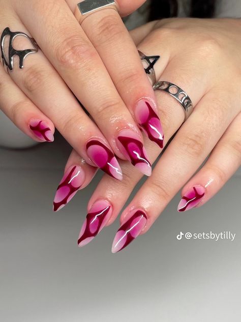 Pink Fire Nails, Nails Beach, Fruit Designs, Nails Design Ideas, Tropical Prints, Classy Acrylic Nails, Nail Colours, Unique Acrylic Nails, Short Acrylic Nails Designs