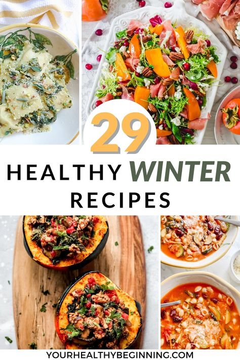 Healthy January Dinners, Fun Healthy Meals Dinners, Healthy January Meals, Winter Veggie Meals, Healthy February Recipes, Healthy Winter Meals Vegetarian, Winter Recipes Dinner Healthy, Nutritious Dinner Ideas, New Year Healthy Eating