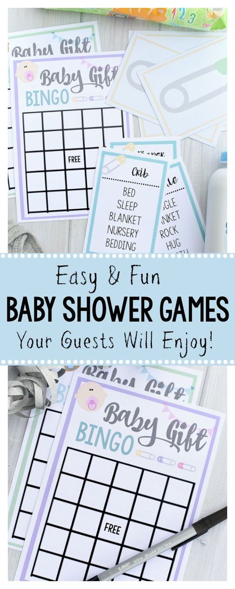 Fun Printable Baby Shower Games Games For Large Groups, Baby Shower Games For Large Groups, Easy Baby Shower Games, Girl Shower Decorations, Free Printable Baby Shower Games, Boy Baby Shower Ideas, Baby Bingo, Fun Baby Shower Games, Simple Baby Shower