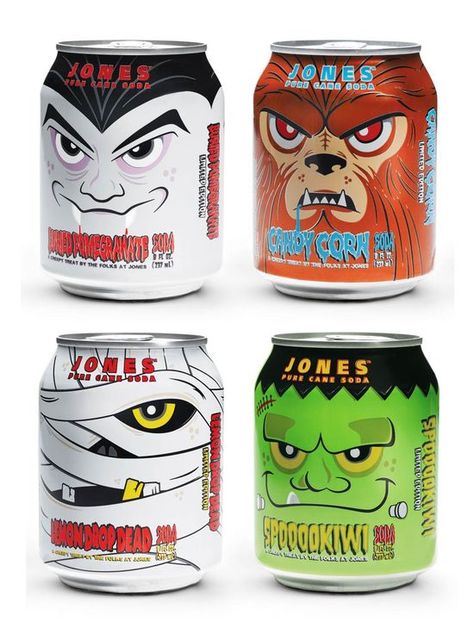 Jones Soda Halloween Edition - available at Target - must have for Halloween party Jones Soda, Craft Beer Packaging, Fruit Packaging, Halloween Cans, Beer Packaging, Cover Art Design, Beverage Packaging, Backstreet Boys, Creative Packaging Design