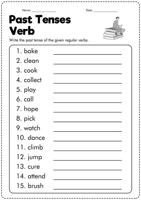 Simple Sentence Worksheet, Past Tense Worksheet Grade 2, Verb Worksheets Grade 2, 5th Grade English Worksheets, Past Tense Verbs Worksheets, Verb Tenses Worksheet, Simple Past Tense Worksheet, Elementary Grammar, Simple Present Tense Worksheets