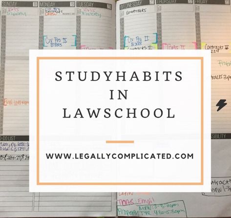 How I study in law school is a complete change than how I studied in undergrad. It is time consuming. I study about 80% of my days. One thing I had to learn was to “study smarter” and … Law School Planner, Law School Organization, Law School Quotes, School Habits, Law School Prep, Law School Life, Law School Inspiration, Harvard Law, Harvard Law School