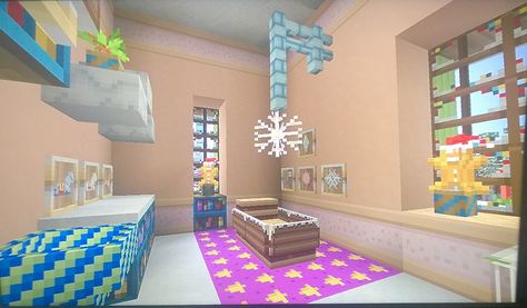 #minecraft Baby's room Minecraft Nursery Ideas, Minecraft Baby Room, Minecraft Nursery Build, Minecraft Hospital Room, Minecraft Nursery, Rooms In Minecraft, Minecraft Pet Room Ideas, Minecraft Hospital, Best Room Ideas