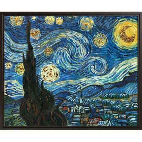 Van Gogh Pictures, Night Luxury, Most Famous Paintings, Music Vibes, The Starry Night, Canvas Drawings, Famous Paintings, Canvas Painting Landscape, Van Gogh Paintings