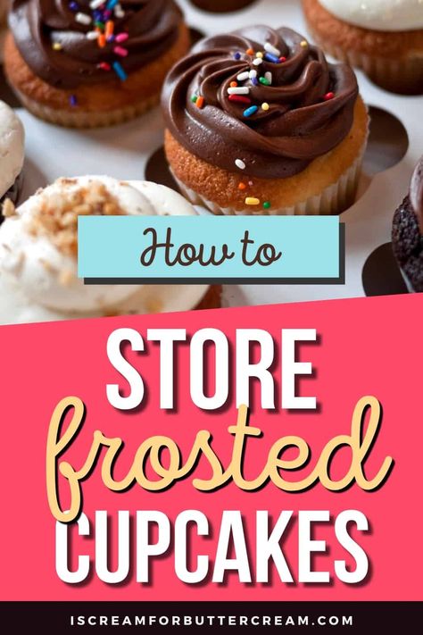 Ways To Frost Cupcakes, Best Way To Frost Cupcakes, How To Freeze Cupcakes, Easy Ways To Frost Cupcakes, Transport Cupcakes, How To Freeze Cupcakes With Icing, Can You Freeze Cupcakes Without Frosting, Easy Way To Ice Cupcakes, How To Ice Cupcakes With Canned Frosting