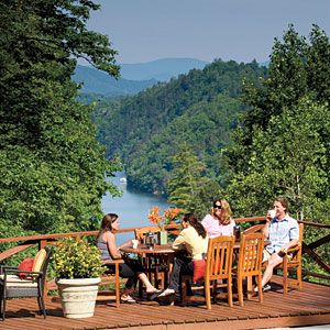 Smoky Mountain Vacation Hotel: Lakeview at Fontana - Southern Living Fontana Lake, Smoky Mountains Vacation, Mountain Destinations, Nc Mountains, North Carolina Homes, Mountain Vacations, Swimming Holes, Vacation Hotel, Dream Vacation