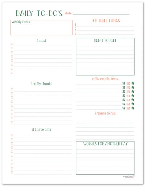 To Do Planner, Daily To Do List, To Do Lists Printable, Daily Planners, Daily Planner Pages, Planner Tips, Routine Planner, Planner Pdf, Printables Free