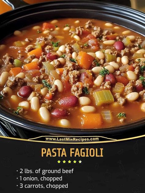 Bariatric And Gastric Recipes For Beginners | Pasta Fagioli | Facebook Gastric Recipes, Pasta Fagioli, Toy Gifts, Healthy Sides, Recipes For Beginners, Diced Tomato, Yummy Recipes, Soups And Stews, Crock Pot