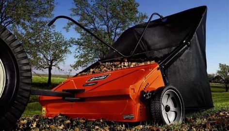 Looking to buy the top lawn sweeper for your property? Do you need a tow or push model? Read my guide to avoid a costly mistake and get the right model! Leaf Sweeper, Lawn Sweepers, Lawn Sweeper, Yard Cleanup, Fall Clean Up, Best Garden Tools, Tractor Seats, Pet Urine, Riding Lawn Mowers