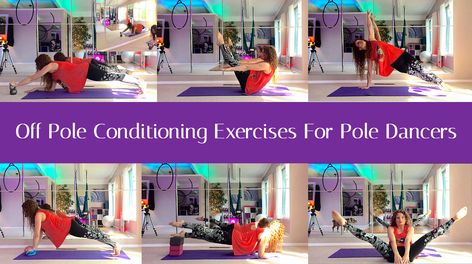 Off pole conditioning exercises for pole dancers Pole Conditioning Exercises, Aerial Conditioning, Hardcore Ab Workout, Pole Tutorials, Pole Conditioning, Conditioning Exercises, Pole Fitness Moves, Pole Dancers, Core Strength Training