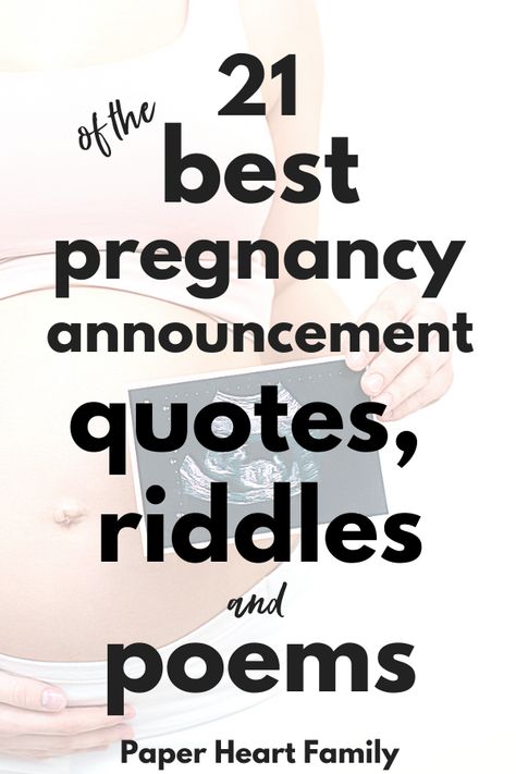 A collection of pregnancy announcement quotes, riddles and poems. This list has options for everyone, whether you're looking for funny, sweet, beautiful or creative wording to announce your pregnancy, you'll find the perfect saying here. Pregnancy Announcement Riddles, Pregnancy Announcement Wording, Pregnancy Poem, Pregnancy Announcement Quotes, Fun Pregnancy Announcement, Boy Announcement, It's A Boy Announcement, Cute Pregnancy Announcement, Funny Pregnancy Announcement