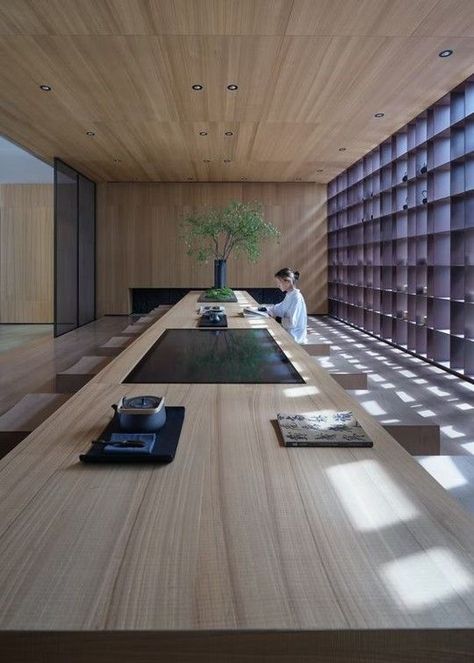 Zen Office, Japanese Spa, Japanese Office, Japan Interior, Chinese Interior, Han Dynasty, Artistic Installation, Japanese Interior, Tea House