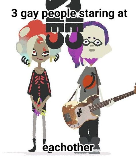 Ikkan And Warabi, Diss Pair Splatoon, Splatoon Bands, Diss Pair, Splatoon Emperor, Mr Electric, Official Splatoon Art, Squid Squad, Splatoon Official Art