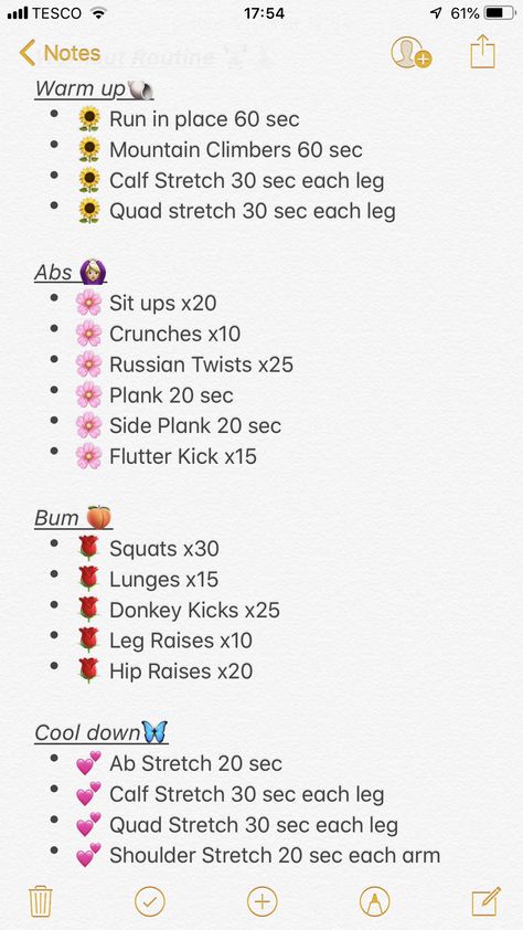 Workouts For Gymnasts At Home, Notes App Workout Plan, Calfs Workout, Feminine Body Workout, Workouts Notes App, Notes App Workout, Gym Workouts Notes App, Teen Gym Workout Routine, Perfect Workout For Teens