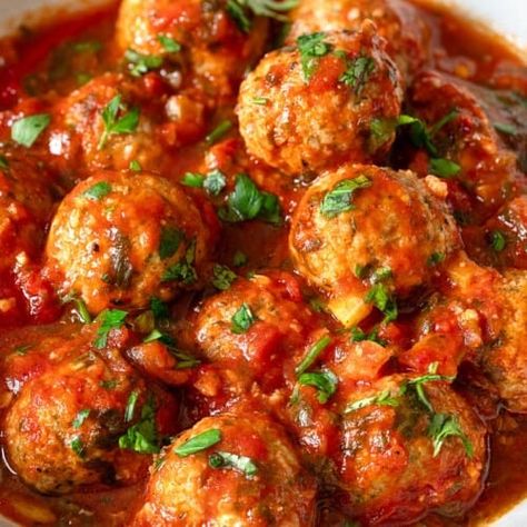 Moroccan Fish Kofta (Fish “Meat”balls) | The Mediterranean Dish Cod Balls Recipe, Fish Meatballs Recipe, Fish Kofta, Moroccan Fish Recipe, Fish Balls Recipe, Fish Meatballs, Fishball Recipe, Harissa Sauce, Moroccan Fish