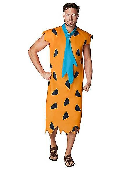 Adult Fred Costume - The Flintstones - Spirithalloween.com Fred Flinstone Costume, Fred Flintstone Costume, Flintstone Costume, Easy Couple Halloween Costumes, Yabba Dabba Doo, Plus Size Costume, Fred Flintstone, The Flintstones, Funny Costumes