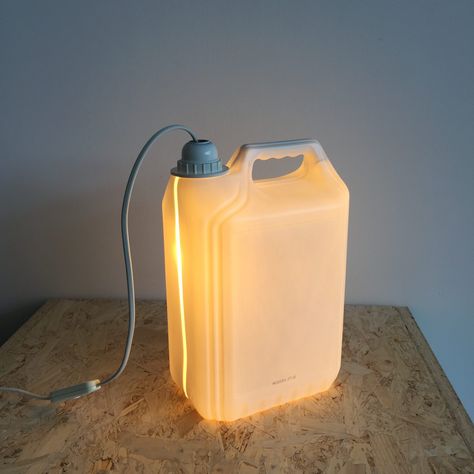 Original  Plastic Bottle Lamps  #design #lamp #plasticbottle #recycled Made from a used plastic wash powder bottle. I made a hole in the bottom to place the lamp.   ... Plastic Bottle Lamp, Diy Lamp Ideas, Recycled Lamp, Recycle Design, Diy Lamps, Bottle Lamps, Lampe Diy, Bottle Lamp, Lampe Design