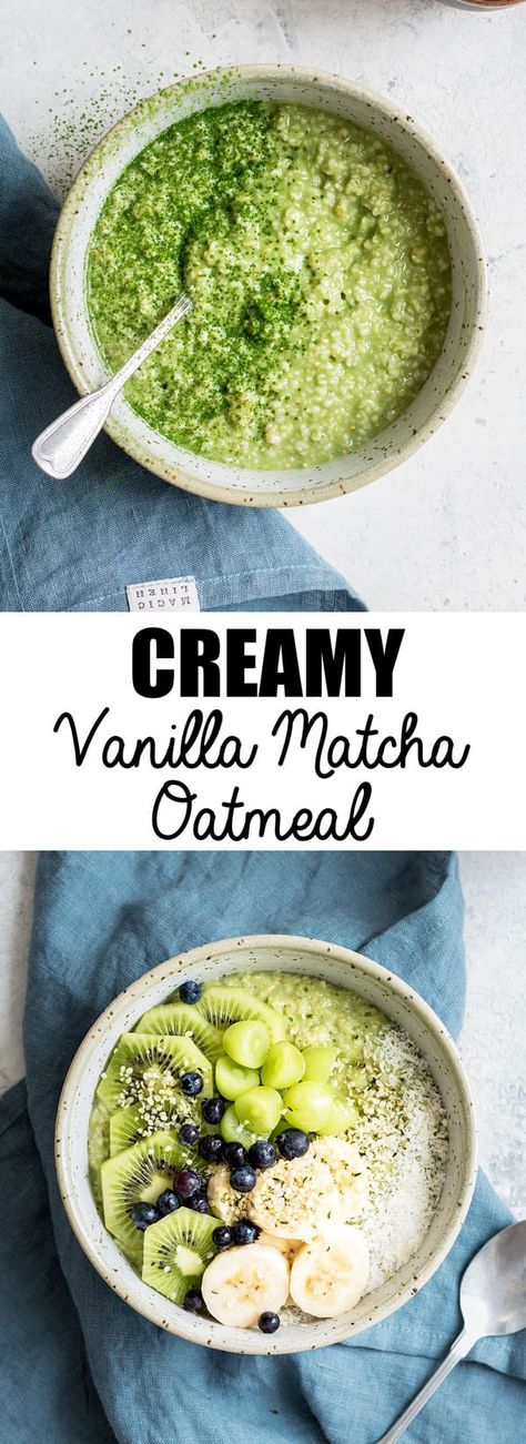 Matcha Oatmeal, Healthy And Easy Breakfast, Breakfast Ideas Healthy Clean Eating, Cena Light, Matcha Green Tea Recipes, Easy Breakfast Recipe, Green Tea Recipes, Easy Brunch Recipes, Matcha Recipe