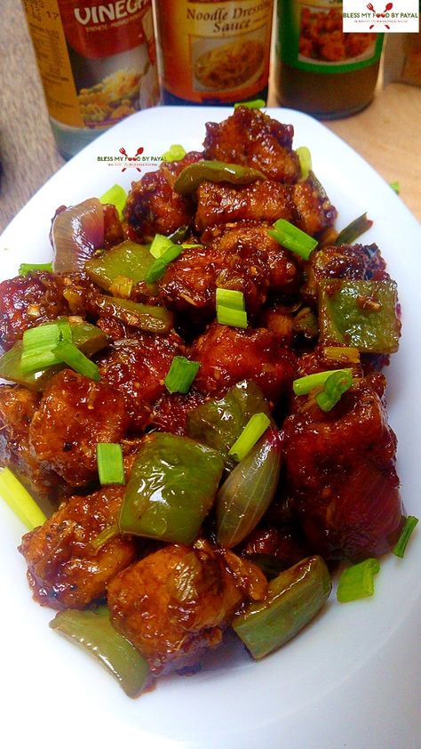 chilli paneer | paneer chilli | indo chinese dry chilli paneer recipe - Bless My Food By Payal Chilli Paneer Recipe, Chilly Chicken, Vegetarian Chinese Recipes, Asian Sauces, Chilli Plant, Chilli Paneer, Paneer Dishes, Paneer Recipe, Chilli Recipes