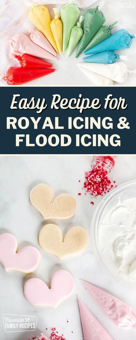 This smooth royal icing and flood icing recipe is simple to make and easy to use. It’s perfect for decorating cut-out cookies. They are gorgeous and can look really complicated. But here’s a secret: they aren’t complicated at all. This is how bakeries get that smooth, perfect icing on cookies. Flood Royal Icing Recipe, Flood Icing Recipe, Cut Out Cookie Frosting, Best Royal Icing Recipe For Cookies, Flooding Icing Recipe, Recipe For Royal Icing, Best Royal Icing Recipe, Royal Icing Cookies Recipe, Easy Royal Icing Recipe