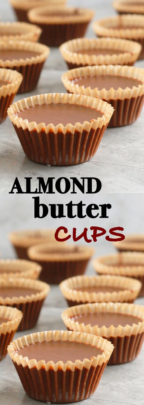 Almond Butter Treats, Almond Butter Chocolate Cups, Almond Butter Ideas, Things To Make With Almond Butter, Almond Butter Uses, Almond Butter Dessert Recipes, Almond Butter Recipe Desserts, Recipes With Almond Butter, Almond Butter Fudge