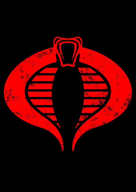 Wear this Cobra GI Joe Logo Vintage Retro t-shirt as part of a costume or casual clothing. Gi Joe Cobra Logo, Gi Joe Art, Gi Joe Logo, Cobra Gi Joe, Sci Fy, Gi Joe Characters, Cobra Tattoo, Wallpaper Video, Cobra Commander