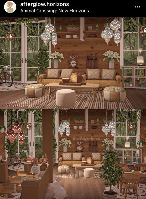 Acnh Happy Home Paradise Fairy Tale, Acnh Cabin Interior, Acnh Door Design Code, Acnh Window Code, Acnh Cabin, Acnh Window Design Code, Acnh Happy Home Paradise, Acnh Rooms, Forest Window