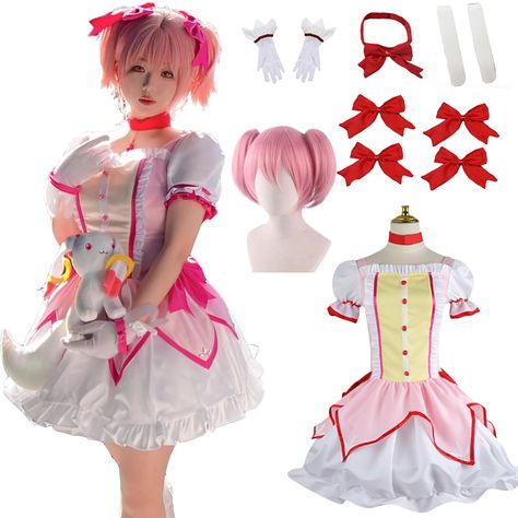 PRICES MAY VARY. Product Design:Madoka Magica cosplay,Designed based on the Madoka Magica, it restores the unique features of the clothing. The character clothing accessories are included You can choose according to your own needs, hoping to bring you a good clothing experience. List of items: The costume consists of a dress, gloves, socks and some accessories or a wig, and is worn in accordance with the character. Cleaning method: The main fabric composition of the clothing is polyester fiber, Madoka Magica Cosplay, Madoka Cosplay, Amazon Things, Pretend Play Costumes, Halloween Party Dress, Halloween Coustumes, Character Clothing, Matching Costumes, Game Dresses