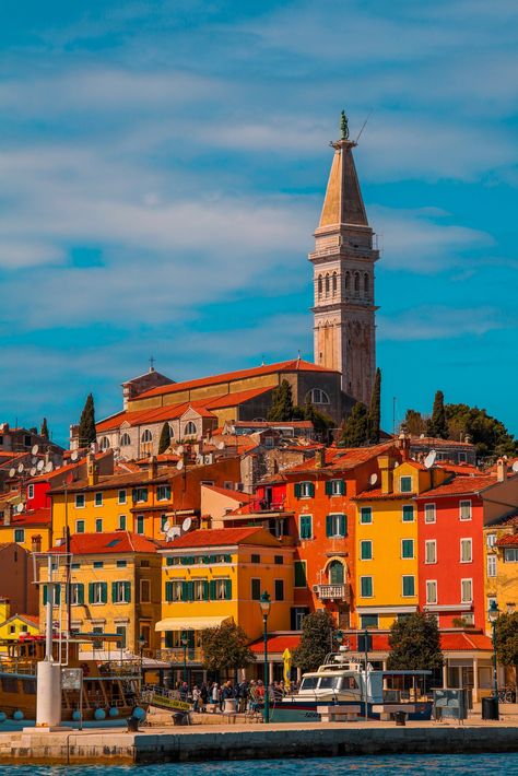 The Ultimate Guide to Rovinj, Croatia — One Way Ticket Croatian Architecture, Croatia Architecture, European Bucket List, Rovinj Croatia, One Way Ticket, Adriatic Coast, Architecture Ideas, Colourful Buildings, Places Of Interest