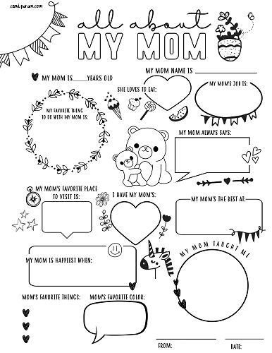 Mothers Day Coloring Sheets, All About My Mom, Grandparents Day Activities, Grandparents Day Crafts, Grandma Cards, Diy Mother's Day Crafts, Mothers Day Coloring Pages, Mother's Day Printables, Grandma Birthday Card