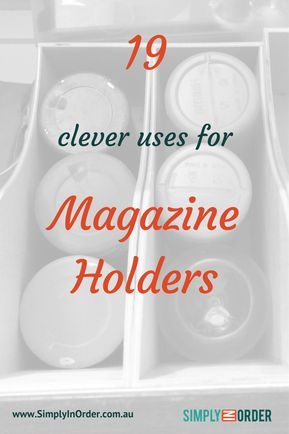 19 Clever Uses for Magazine Holders: clever ways to organize your home. Magazine Holders Organization, Magazine File Holders Organizing Ideas, Ways To Use Magazine Holders, Uses For Magazine Racks, Magazine Holders Diy Bathroom, Repurpose Magazine Holder, Uses For Magazine Holders, Magazine Holders Repurpose, Magazine Holder Ideas