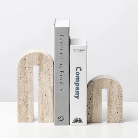 SG$60.84  51％ Off | Retro Natural Stone Bookends Luxury Vintage Beige Travertine Book Stand Holder Home Decoration Book Holder Stand, Wonders Of Nature, Cordless Lamps, Travertine Stone, Book Holder, Book Stand, Book Stands, Elegant Homes, Luxury Vintage