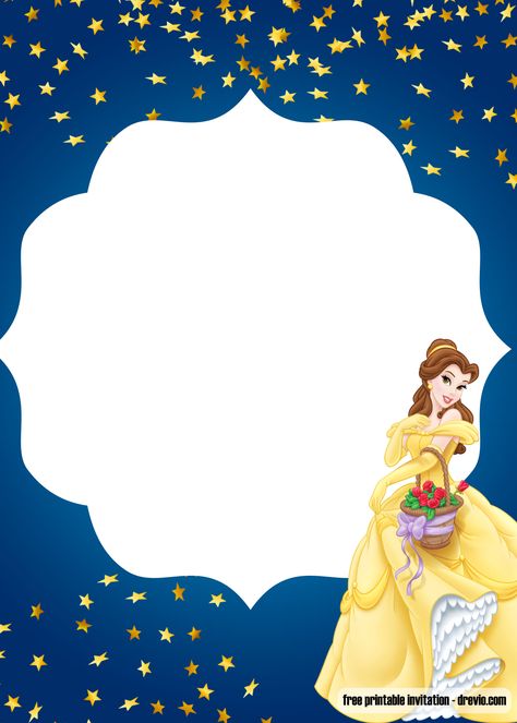 Cinderella Birthday Invitation, Barbie Painting, Cinderella Invitations, Beauty And Beast Birthday, Princess Party Invitations, Beauty And The Beast Theme, Cinderella Theme, Birthday Invitation Card Template, Beauty And The Beast Party