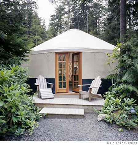 Yurt Interior Design, Porch Upgrades, Yurts For Sale, Yurt Interior, Yurt Home, Yurt Living, Yurt Tent, White Deck, Hgtv Garden